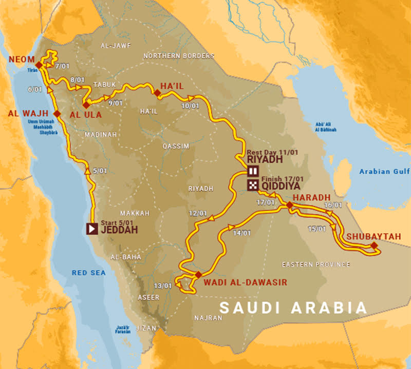 Itinerario Rally Dakar 2021